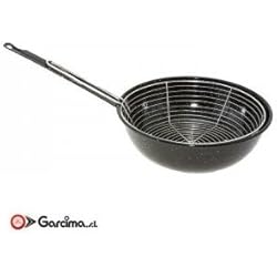 Sartenes Baratas Ikea La Ideal 20920 - Sartén esmaltada con cesta para freír, 20 cm, acero, color negro