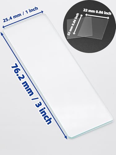 Zkupanx Blank Glass Microscope Slides and Covers - Ground Edges & 45° Clipped Corners, High-Clarity, Pre-Cleaned, 50 Slides & 100 Coverslips, Microscope Accessories for Experiments & Analyses - Thumbnail 2