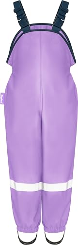 Playshoes Calça de Lama, Colete de Chuva, Sem Forro - Macacões de Chuva Unisex para Crianças, lilás