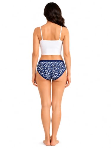 Image of Women's & Girls' Cotton Soft Stretchable Hipster Panties | Breathable Everyday Underwear | Full Coverage Mid-Rise | Skin-Friendly Innerwear | Multicolor Pack of 3