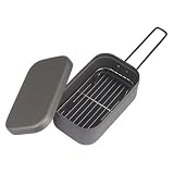Fiambrera de aluminio para acampada, juego de parrilla de vapor