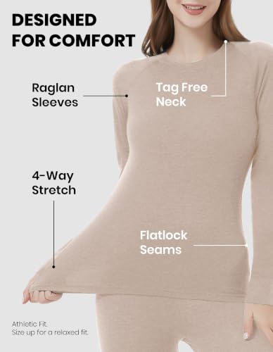 Image of Iguana Womens 100% Merino Wool Base Layer Set Active Thermals