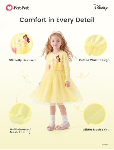 Image of Disney Girls' Tulle Tutu Dress Birthday Party Outfit Toddler to Big Kid