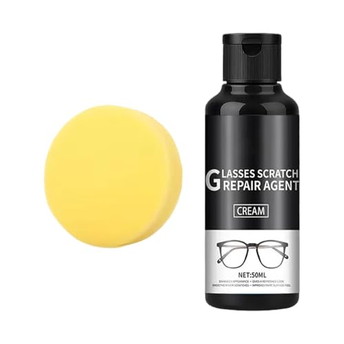 Eliminador de arañazos para gafas, suave, 50 ml, portátil, para la escuela, la oficina, el hogar y los viajes, amarillear, pelar, grietas, esquinas faltantes