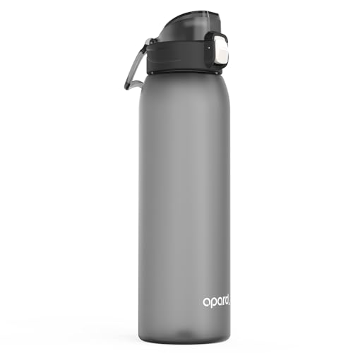 Image of Opard Zip 32oz Plastic Water Bottle Dishwasher Safe, Leakproof Flip-Top Lid, BPA Free Tritan, Wide Mouth Reusable Sports Water Bottle for Gym Hiking Commuting Outdoor Travel and School