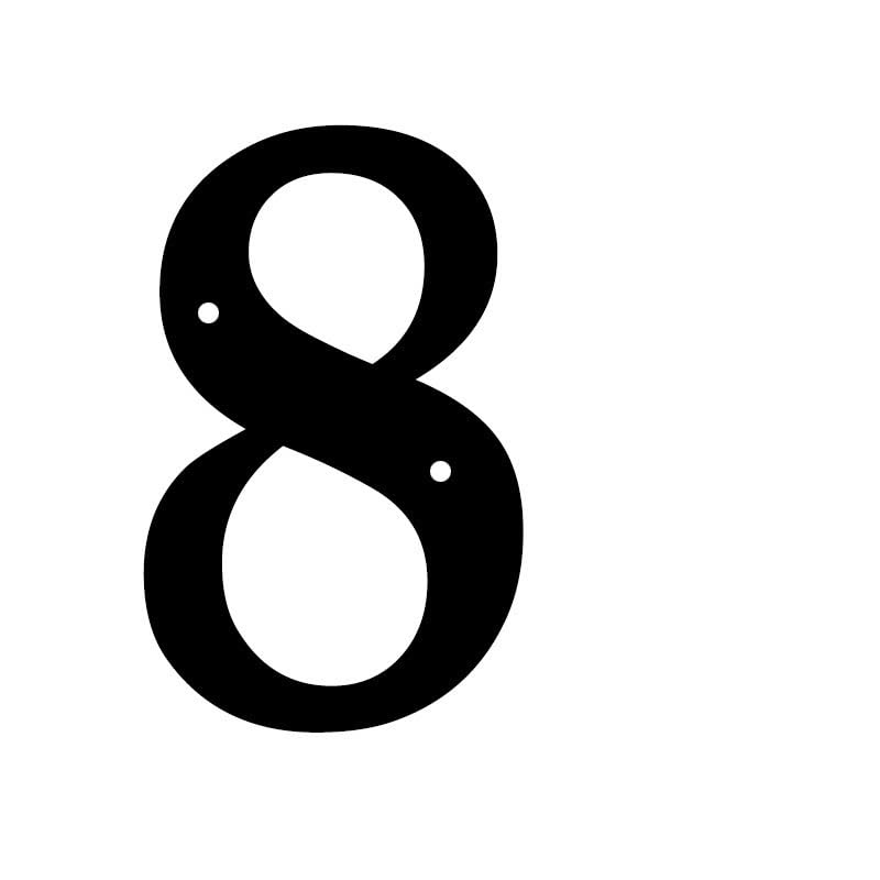 Numéro de maison Numéros de maison flottants en métal de 20 cm, lettres, plaques de porte, grandes plaques d'adresse noires de 20 cm, numéro de porte extérieure for boîte aux lettres de jardin, 0 à 9(