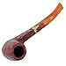Savinelli Alligator Collection - Hand Stained Italian Wood Pipes, Collectible Briar Pipe Handmade in Italy, Red 606 KS