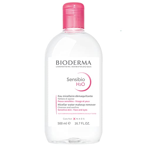 BIODERMA Créaline H2O - El Agua Micelar Original Desmaquillante - Elimina Maquillaje, Polen y Polución - Pieles Sensibles - Frasco 500 ml