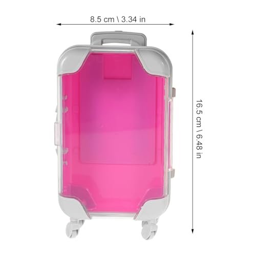 EXCEART 4pcs Mini Suitcase Makeup Storage Box for Women Travel Cosmetic Case with Stylish Design for Organizing False Eyelashes and Beauty Tools Portable Makeup Carrying Case - Image 3