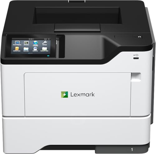 Lexmark MS632dwe Monochrome Laser, Integrated Duplex (2-sided printing), Print Speed: Up to 50 ppm, 4.3-inch color touch screen, Energy Star, Recommended Monthly Page Volume: 2000-20000 pages(38S0500)