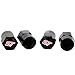 XDG 4pcs ST Logo Car Tire Valve Stem Caps Metal Chrome Dustproof Covers for ST Motors Fiesta Focus Fusion Mustang Taurus Ecosport Escape Edge Flex Explorer Expedition Ranger Transit F150 (Black)