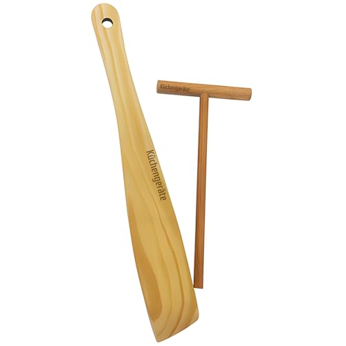 Kuchengerate 3.5 inc Crepe Spreader and 12 inc Wooden Spatul...