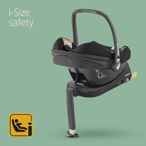 Maxi-Cosi CabrioFix i-Size, Baby Car Seat, 0–12 Months, Max. 12kg, Lightweight Car Seat Newborn (3.2kg), Large Sun Canopy, Extra Padded Seat, Fits Most Maxi-Cosi Pushchairs, Essential Black - Image 3
