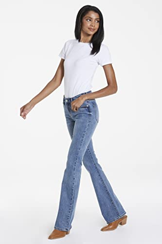 DEAR JOHN Jaxtyn Bootcut Jeans Mid Rise Skinny Fit Full Length Comfort Stretch Denim4