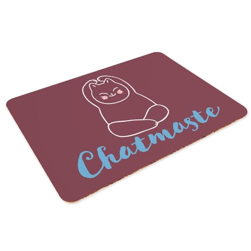 Sets de table en liège rouge Chatmaste Yoga grand format durable