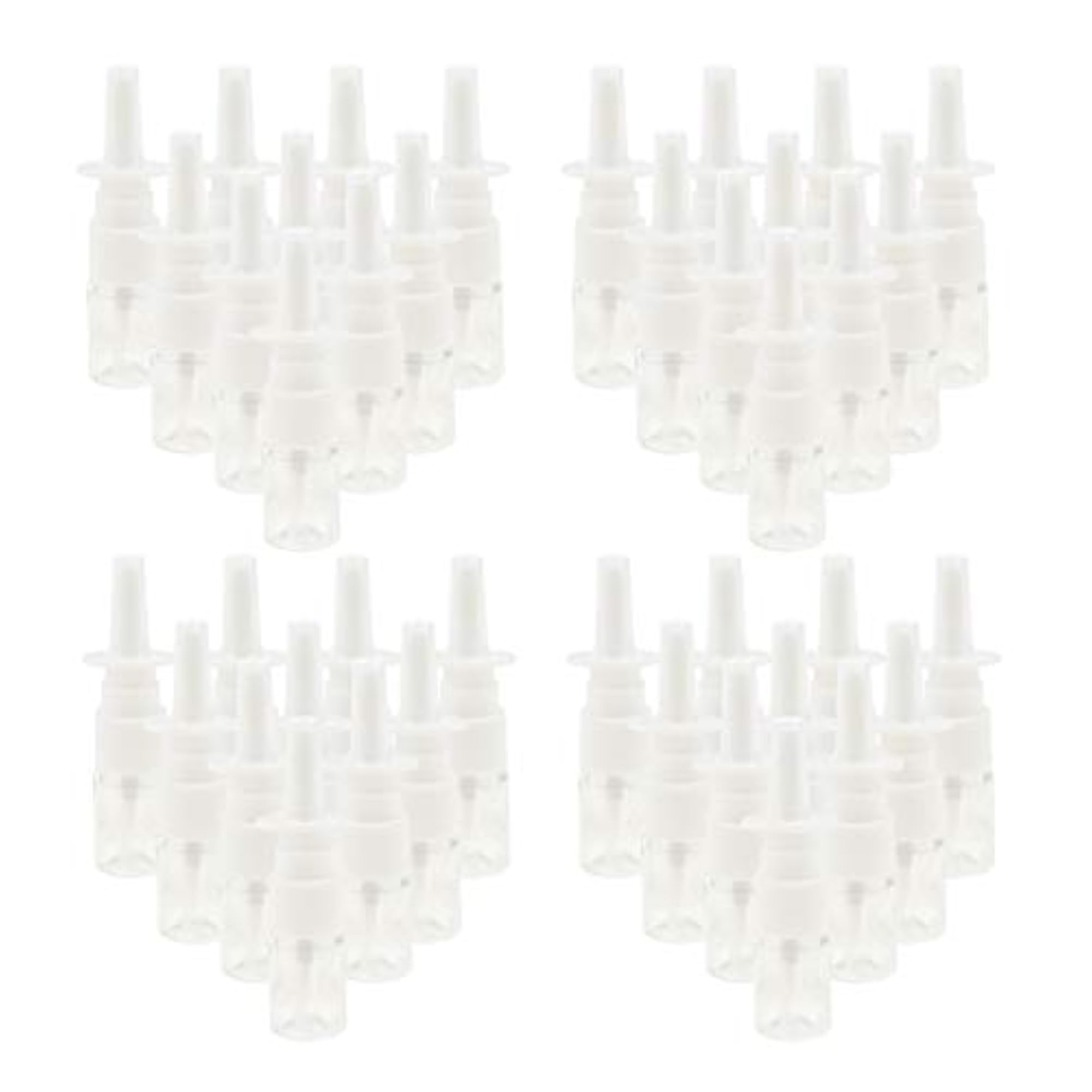 40 Pieces 5ml Mini Poly Nasal Spray Bottles Fine Mist Sprayer Pump Clear