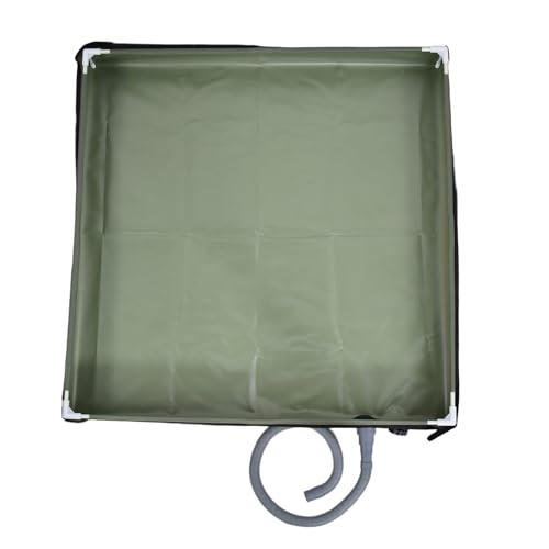 Bandeja de ducha portátil – Altavoz de lavabo exterior | Base de toldo multifuncional impermeable para baño de mascotas, bandeja de suelo plegable de camping RV con orificio de drenaje, t