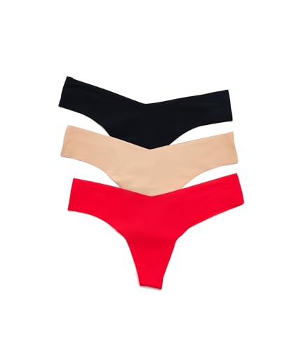Image of commando - Classic Solid Thong (3-pack) | Seamless No Show Thong | Comfortable, Lay-Flat Edges | Machine Washable