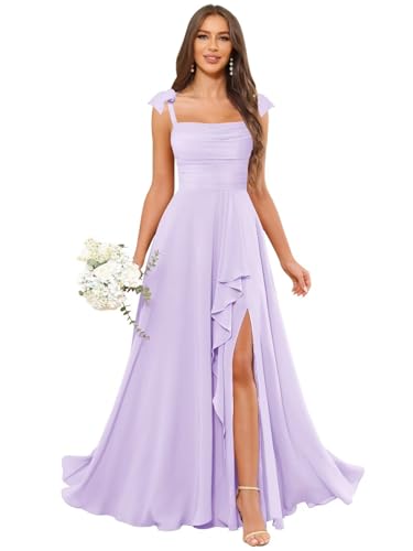 VGZ Chiffon Bridesmaid Dresses for Wedding Lilac...
