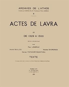 Paperback Actes de Lavra. III: de 1329 a 1500 [French] Book
