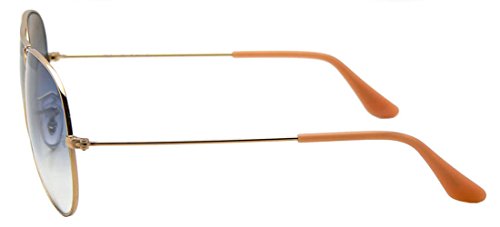 Image of Ray-Ban UV Non-Polarized Unisex Aviator Sunglasses (Blue Gradient|55mm) -RB3025