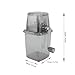 Leopacat Hand Crank Ice Crusher, Manual Hand Crank Operated Breaker, Portable Chopper Transparent Stainless Steel Breaker Making Drinks Machine for Fast Coarse Shaved Fine Chips Ho (Gray)