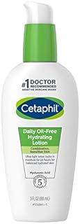 CETAPHIL Daily Hydrating Lotion for Face , With Hyaluronic Acid, 3 fl oz , Lasting 24 Hr Hydration , for Combination Skin,No Added Fragrance,Non-Comedogenic,Doctor Recommended Sensitive Skincare Brand
