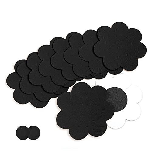 Goldfarm Nipple Breast Covers, Breast Pasties Adhesive Bra Disposable 10 Pairs (Black)
