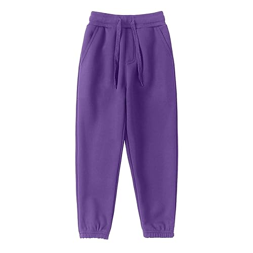 Girls Boys Sweatpants Fleece Athletic Workout Pants Toddler Baggy Joggers for Sports Outdoor with Pocket Pants for Girls