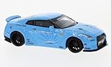 Mini GT Nissan GT-R R35 Liberty Walk, Light Blue, 0, Model Car, 1:64