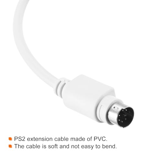 Cable PS2 macho a macho de 6 pines y 3 metros para periféricos de ordenador blanco 4