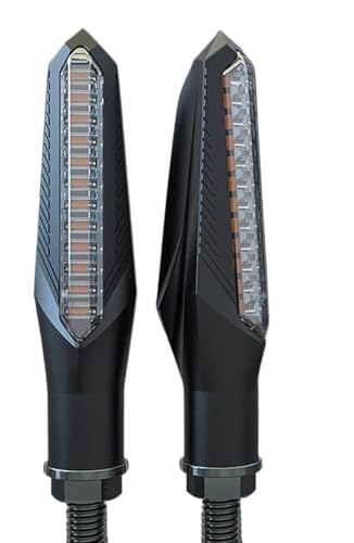 Clignotants LED pour moto à défilement séquentiel 12V ambre haute visibilité