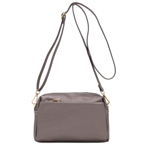 Image of FashionPuzzle Triple Zip Small Crossbody Bag