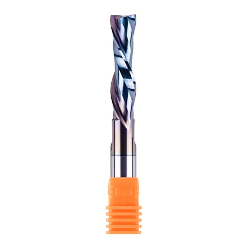 Image of SpeTool Down Cut Spiral Router Bit 1 /2 inch Shank Extra Long 4 inch with Coating Extreme Tool Life, 2 inch Cutting Length, Carbide CNC Router Bits End Mill for Wood Mortises Carving Engraving