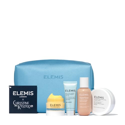 ELEMIS Christine’s Elemis Favorites Kit ($147 Value) - Amazon Exclusive Gift Set, Travel Size Favorites, Make up Remover, Facial Pads, Makeup Primer