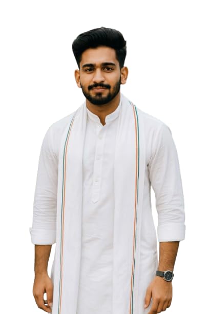 VANDNA INTERNATIONALTRADERS Men’s Blue Ethnic Pattern Scarf – Soft Cotton Blend Winter Shawl for Men & Women | Lightweight Traditional Design Muffler for Casual.-image-42