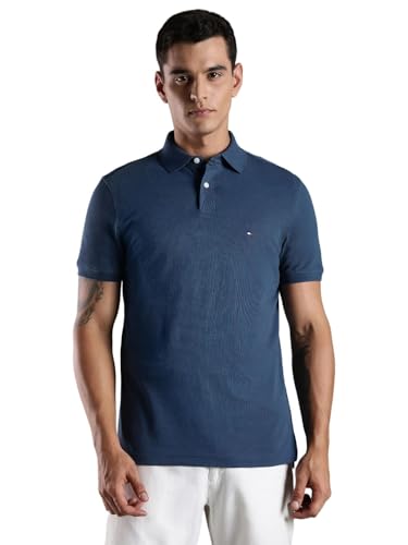 Tommy Hilfiger Solid Regular Fit Cotton Polo T-Shirt