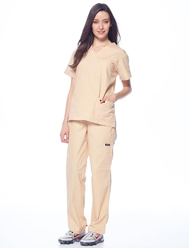 Dagacci Scrubs Medical Uniform Women and Man Scrubs Set Medical Scrubs Top and Pants
