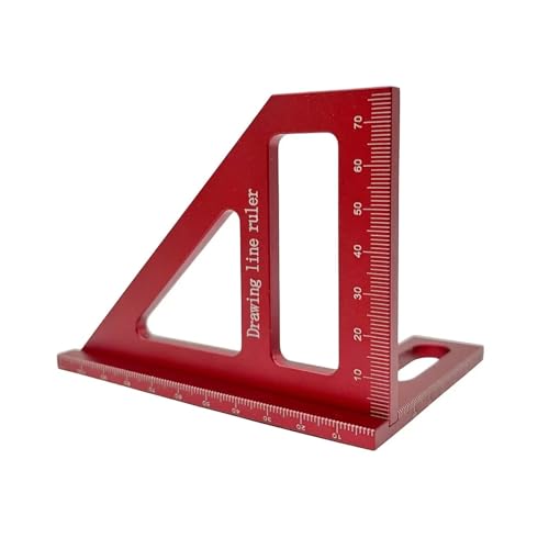 CCKUYT Aluminum Alloy Triangle Ruler 45°/90° Protractor Multi Angle Layout Measuring Tools - Image 2
