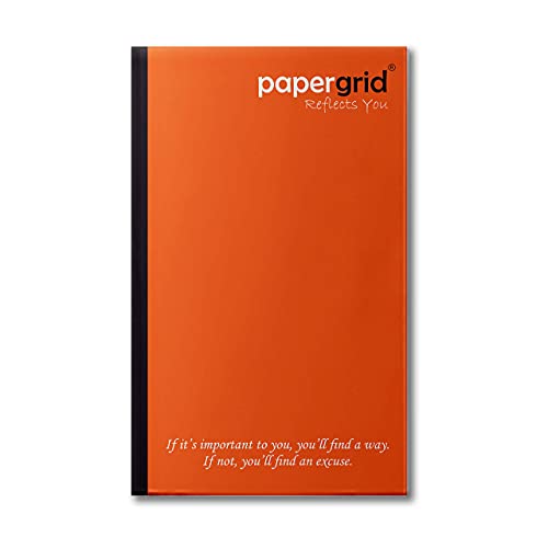 Image of papergrid Notebook - Cut Size Book (27.2 cm x 16.7 cm), Single Line, 160 Pages, Soft Cover - Pack of 6
