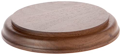 Plymor Solid Walnut Round Wood Display Base with Ogee Edge, 5.375 W x 5.375 D x 0.75 H Plymor Solid Walnut Round Wood Display Base with Ogee Edge, 5.375" W x 5.375" D x 0.75" H