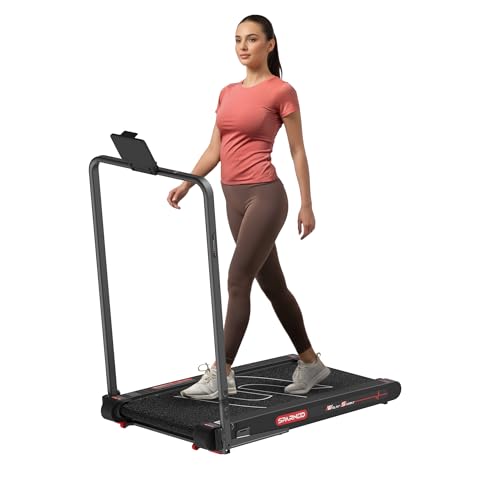 Sparnod Fitness WalkyShaky Plus Treadmill for Home Use – 3HP Motor, 3-6 km/h, Foldable, LED Display, 4 Vibration Modes, 900x390mm Running Surface,...