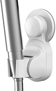 Shower Head Holder Suction Adjustable Wall Mount Adhesive Suction Cup Hand held Shower Head Holder for Kids Shower Head Showerhead Bracket Holder Shower Wand Holder Suction Replacement for Bathroom