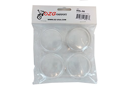 Set (4) OZ-USA Clear Turn Signal Lens Deuce-Style Snap On Replacement Lens for Harley 2002-2013 Street Glide FLHX