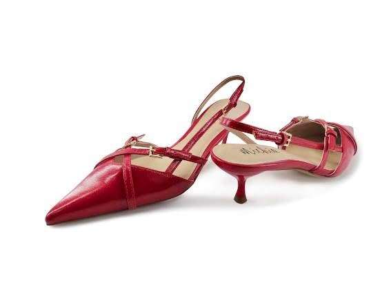 michia Women’s Slingback Pointed Toe Heels Sandals3