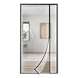 Transparent Thermal Insulated Door Curtain,Reversible Left or Right Side Opening,Screen Door Auto Closer Fits Doors Up to 34' x 80', to Keep Warm in Winter Cool in Summer for Air Conditioner Room