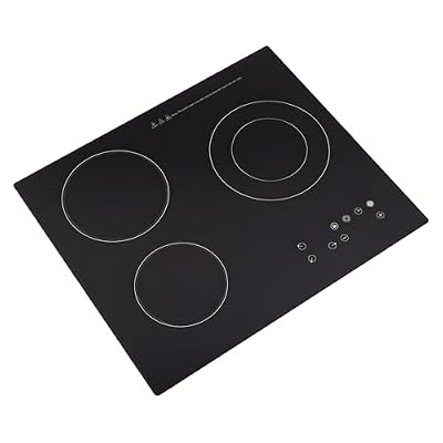 Tiozuiu Electric Ceramic Cooktop, 3 Burners Radiant Electric Stove Top with Timer, Stove Top Burner for Cooking, Child Safety Lock, Sensor Touch Control, 2600W 110V