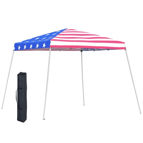 Outsunny Slant Leg Pop Up Canopy Tent with...