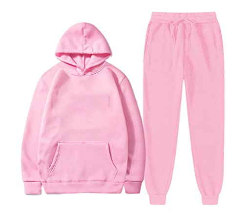 Survêtement chaud avec sweat à capuche et pantalon Kiioouu Rose 33 XL