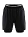 Produktbild Craft Herren Charge 2-in-1 Lauf- und Trainingsshorts mit 16,5 cm Innennaht, Herren, athletische Shorts, Charge 2-in-1 6.5" Inseam Running and Training Shorts, schwarz, Large